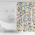 thumbnail image 4 of 72x78 Inch Shower Curtain Colorful Leaves Bathroom Decor Waterproof Fabric Bathtub Bath Curtains Decorative Modern Boho Painting Plant Branch Extra Long Shower Curtain Set with Hooks, 4 of 6