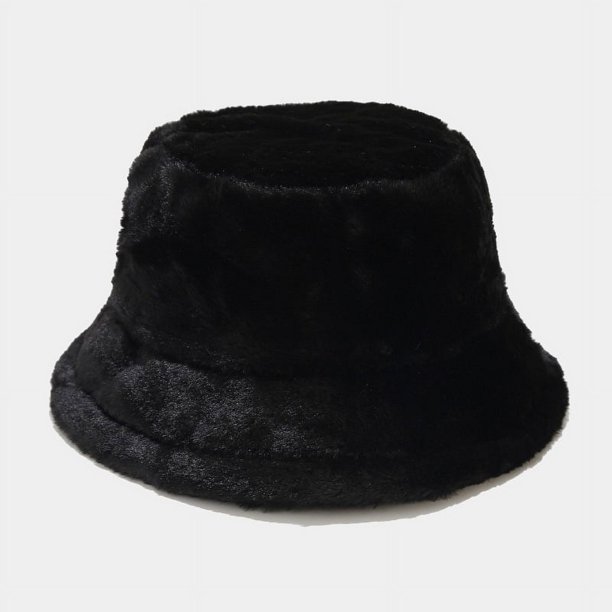 Sombrero de pescador de imitación de piel de conejo para mujer, Sombrero de Panamá cálido de alta calidad para exteriores, otoño e invierno, nuevo Color sólido