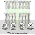thumbnail image 5 of Easter Kitchen Curtains Valances 3 Piece Set,Spring Pink Bunny Rabbit Rod Pocket Short Kitchen Tier Curtain Over Sink Window,Cute Farmhouse Cafe Curtains for Holiday Decor 36 Inch, 5 of 6