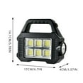 thumbnail image 3 of Hearth & Gear Solar Flashlight Handheld Solar Flashlight With USB Charging Rainproof Flashlight Rechargeable Multifunction Searchlight For Fishing Outdoor Camping Emergencies Water Bag for Hiking, 3 of 7