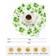 thumbnail image 6 of 15 Inch Round Placemats Set of 6, St. Patrick's Day Non Slip Heat Insulation PP Table Mats, Watercolor Lucky Shamrock Polka Dots Green Washable Place Mats for Kitchen Dining Party Table Decor, 6 of 7