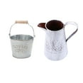 thumbnail image 1 of Paquete De 2 Cubetas Galvanizadas, Estaño De Cubo De Sembradora De Metal, Contenedor De Mini Juguete, Cubeta Decorativa Con Mango Baoblaze Cubo de plantas de flores de metal, 1 of 8