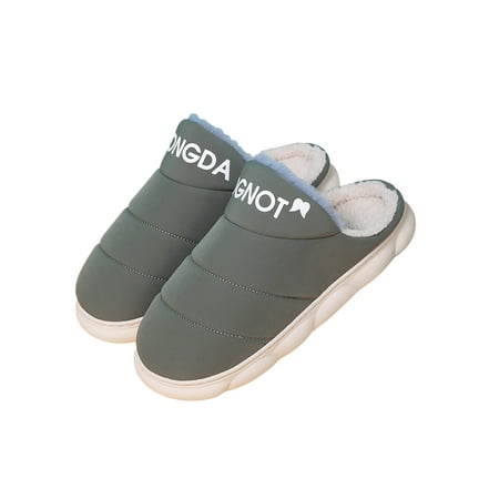 

Harsuny Mens Warm Slippers Memory Foam Winter Slipper Closed Toe House Shoes Indoor Non-slip Lightweight Home Shoe Plush Lining Clogs Gray 9.5-10