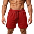 thumbnail image 2 of EOYWHK Running Shorts Men Quick Dry Breathable with Pockets Mens Quick Dry Shorts for Men Soft Lightweight Activewear Daily Wear Outdoor Red, Size M, 2 of 9