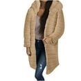 thumbnail image 2 of Turilly Womens Jackets Ladies Women Warm Coats Faux Coat Solid Color Faux Furry Faux Jacket Long Sleeve Outerwear Overcoat, 2 of 5