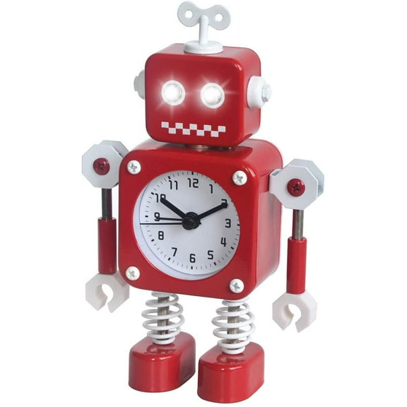 Non-ticking robot alarm clock