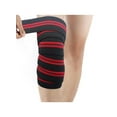 thumbnail image 3 of 2-Piece Weightlifting Knee Wraps Arm Band Set，Red Line Knee Wraps for Weightlifting (Pair), 3 of 5