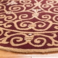 thumbnail image 4 of Safavieh Chelsea Aragon Oriental Wool Area Rug, Burgundy, 4' x 4' Round, 4 of 13