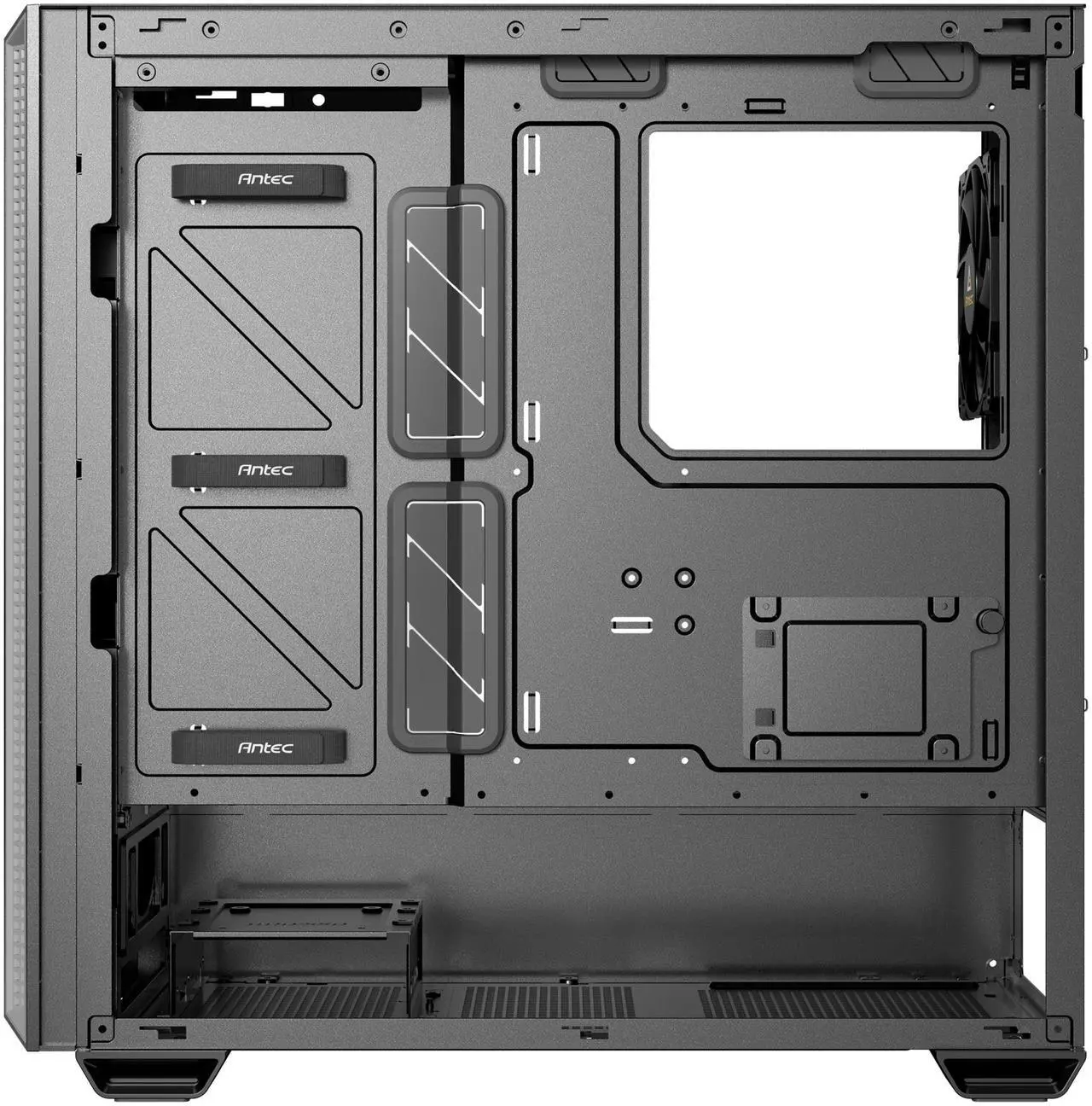 Antec P7 S, 4 x 120mm PWM Fans Included, Dual Side Front Mesh Intake, 360mm Top Radiator Support, Type-C 3.2 Gen 2, Sound-Dampening Side Panels, Mid-Tower ATX PC Case