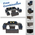 thumbnail image 2 of Gotland 13 Pieces Outdoor Patio Rattan Wicker Furniture Set with 43" Fire Pit Table Set Outdoor Steel, 2 of 9