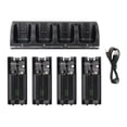 thumbnail image 2 of Charging Dock Station with 4Pcs 2800mAh Replacement Batteries, 4 Port Charger for Controller, Game Accessories Remote Control - Black, 2 of 8