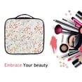 thumbnail image 6 of FORMRS Travel Makeup Bag Large Capacity Train Case Cosmetic Organizer with Adjustable Dividers, Small Floral Pattern, 6 of 8