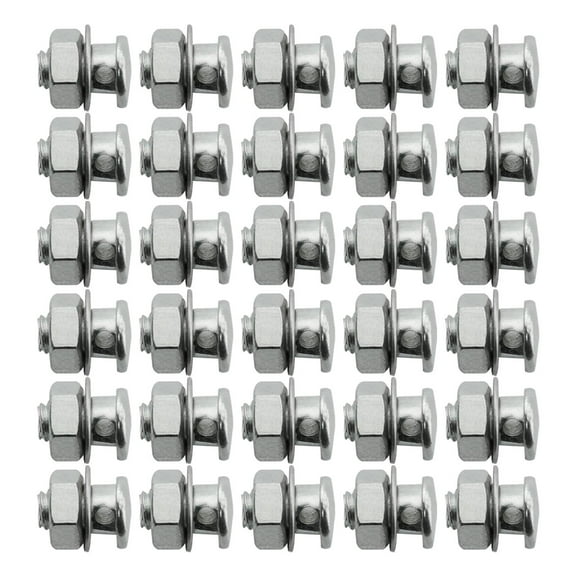 funtasica 30x Brake Cable Regulator Clamp with Nuts and Washers for Bicycle Bikes 13MM