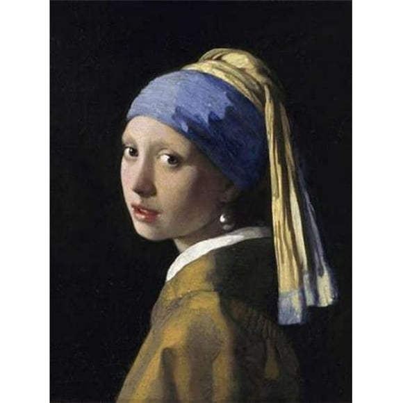 Fille avec une Impression d'Affiche de Boucle d'Oreille Perle par Jan Vermeer & 44; 11 x 14 - Petit