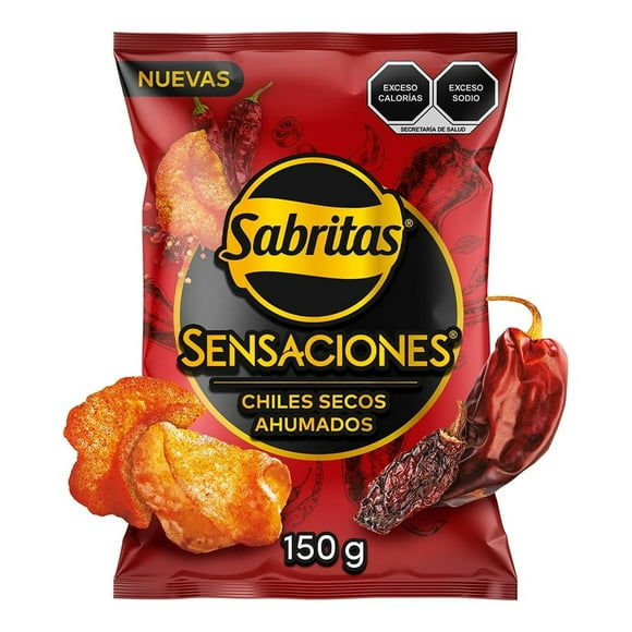 Papas fritas Sabritas Sensaciones sabor chiles secos ahumados 150 g