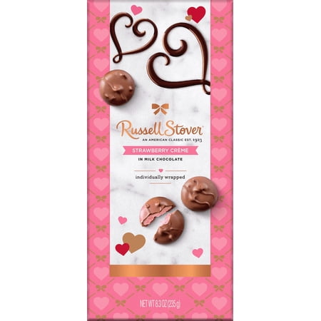 Russell Stover Chocolates Strawberry Creme Elegant Box, 8.4oz (15 Pieces)