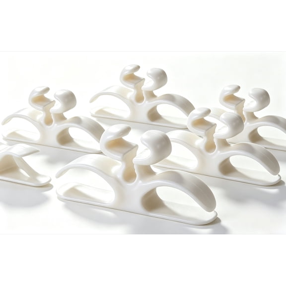 Self-Adhesive Silicone Cord Organizer, Tangle-Free Cable Clips for Home and Office, 6 Pack