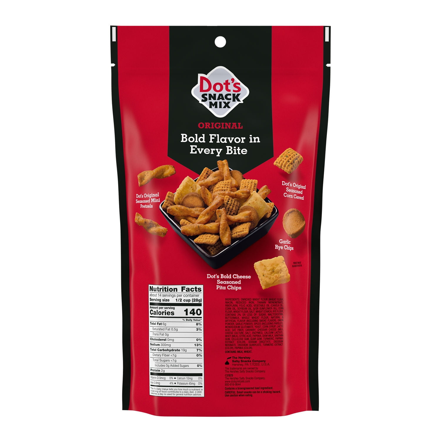(10 pack) DOT'S Original Seasoned Snack Mix Bag, 14 oz