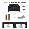 thumbnail image 6 of GAOHAPY 52" Loveseat Sleeper Sofa Bed,2 in 1 Convertible Floor Sofa Bed for Small Spaces,Pull Out Couch with Deep Seat,2 Pillows and Solid Frame Floor Couch for Living Room,Apartment, 6 of 9