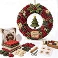 thumbnail image 2 of Clearance! 3D Fabric Poke Wreath DIY Kit, Christmas Wreath Craft Kit Poke Art For Adults, Beginner-Friendly Craft, Relaxing Holiday Project, Handmade Door Decor, 2 of 7