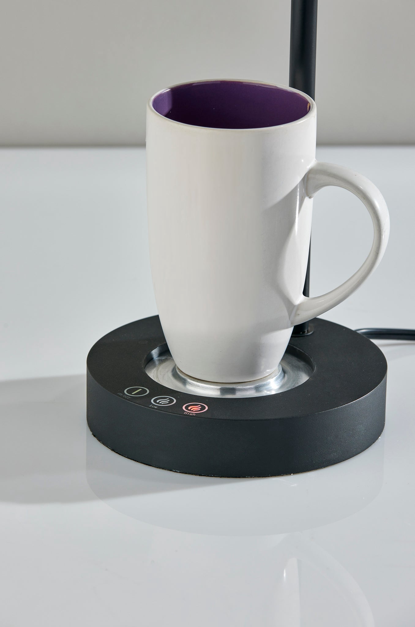 Simplee Adesso Cup Warming 23.38" 3-Level Cup Warmer, USB & AC Adjustable Desk Lamp