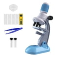 thumbnail image 1 of Shopuntek Kit de microscopio para niños principiantes 200x to1200x Juguete educativo de aumento azul Zulema Microscopio para niños, 1 of 8