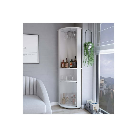 TREEVOL FURNITURE Corner Bar Cabinet Rialto