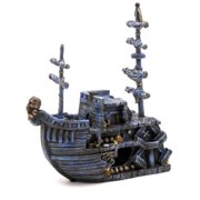 Penn-Plax RR926 Pirate Treasure Ship Bow Front with Mast in Resin Size Medium