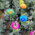 thumbnail image 5 of Haidf Bee Watering Station, Metal Bee Watering Cups with Flower Design, Elegant Bee Bath Bowl for Outdoor Garden Yard Lawn Decor, Bee Baths for Garden, Butterfly Feeder, 25.2", Green, 5 of 6