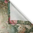 thumbnail image 2 of Ambesonne Floral Heart Kitchen Curtains, Tender Medieval Garden, 55"x36", Laurel Green and Pink, 2 of 3