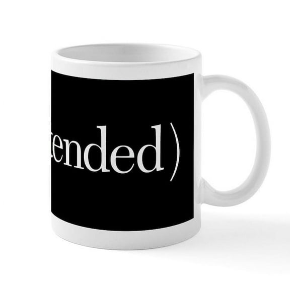 CafePress - (Pun Intended) Mug - 11 oz Ceramic Mug - Novelty Coffee Tea Cup