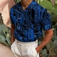 thumbnail image 1 of Fankiway T-Shirt à Col en V à Manches Courtes Imprimé Décontracté et à la Mode pour Homme Chemises pour Hommes à Manches Courtes Chemise Décontractée à Col à Revers, 1 of 3