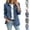 Dark Blue, variant on OIOLOYJM Womens Denim Jacket Ruffle Trim Vintage Long Sleeve Button Down Western Coat Collared Oversized Casual Outdoor Retro Jean Jackets