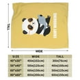 thumbnail image 3 of ZICANCN Anti-Pilling Flannel Bed Throw Blankets Enjoy Working Panda -Couch-Ultra-Soft Micro Fleece Sofa Bed Camping Travel Blanket for Adults Yellow 50"x40", 3 of 8