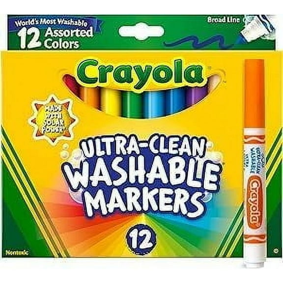 Crayola 12 Ct Ultra-Clean Washable Markers (2 Pack)
