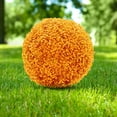thumbnail image 4 of EGYMEN Indoor/Outdoor Artificial Grass Balls, 8" PE Hanging Decor with 3D Texture, Maintenance-Free for Ceiling & Wall Decor, Weather-Resistant Home & Garden Essentials(Orange), 4 of 6