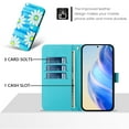 thumbnail image 2 of Compatible for Samsung Galaxy S23 Ultra Wallet Case, Painting Pattern Premium PU Leather [Credit Card Holder] [Wrist Strap] Flip Stand Feature Purse Case Full Protective Pattern Cover, Blue Flower, 2 of 16