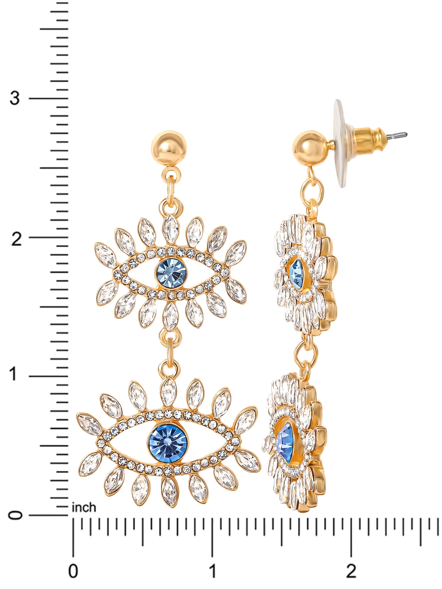 Jessica Simpson Women's Evil Eye Drop Earring