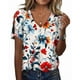 thumbnail image 1 of Blusa HOTYD Boho con estampado floral con cuello en V y hombros descubiertos para mujer, 1 of 2