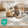thumbnail image 4 of ODIKA 8'x10' Washable Area Rug Durable, Non-Slip Abstract Way Muted Asymmetric Dab Print Contemporary Lightweight for Living Room, Under Sectional, Family, 4 of 7