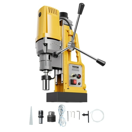 VEVOR Magnetic Drill, 1400W Motor 2 in Boring Diameter, 2922 lbf Portable Electric Mag Drill Press, 0-750 RPM Variable Speed, Drilling Machine for Metal Surface, Industrial and Home Improvement