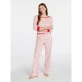 thumbnail image 4 of Joyspun Women's Mommy-Daughter Family Matching Cotton Blend Sleep Top and Pants Pajama Set, 2-Piece, Sizes XXS-3X, 4 of 9