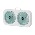 thumbnail image 1 of Advancent Ventilador de escritorio ABS de 3 velocidades, silencioso y ajustable, con soporte para teléfono y gran capacidad de 1800 mAh. Electrodomésticos verde fresco, 1 of 4