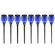 thumbnail image 1 of Luz De Llama Antorcha de llama solar de 12 LED, luz azul parpadeante, lámpara de noche, decoración de patio (8 uds), 1 of 7