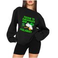 thumbnail image 1 of Qiopertar Femmes Décontracté Manches Longues Col Rond Hauts Blouse Ample Imprimé Saint-Patrick Chandail en Molleton Graphique Liquidation Livraison Gratuite à Moins de 5$ jusqu'à 90 % de Réduction, 1 of 5