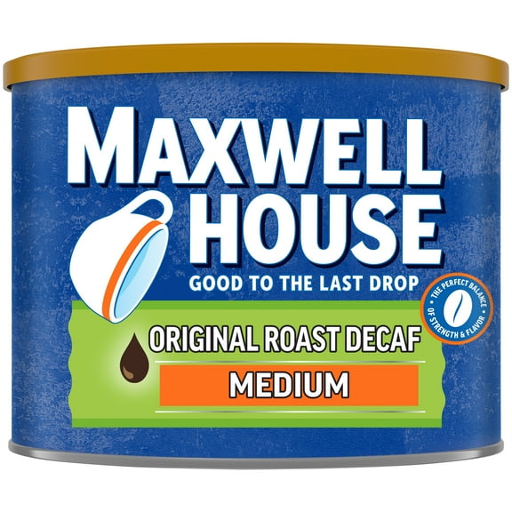 Maxwell House Medium Roast Original Roast Decaf Ground Coffee, 22 oz. Canister