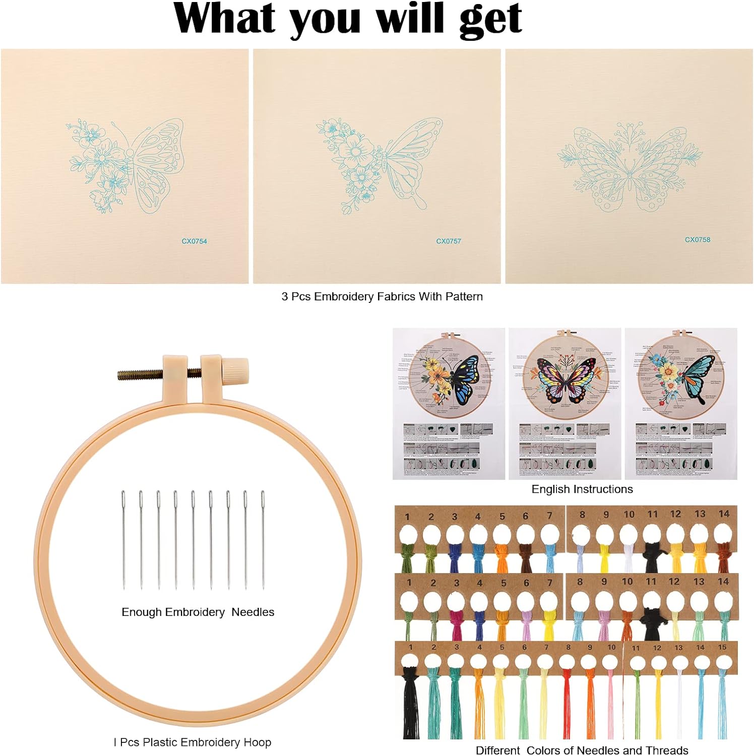 Vetpw Embroidery Kit for Beginners, 3-Pack photo 6