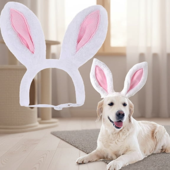 Halloween Dog Bunny Ears Headband, Pet Outfit Accessory Headwear for Holiday Party