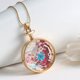 thumbnail image 5 of Encanto de redonda de cristal flotante flor seca colr de Zulema Collar de flores secas, 5 of 6