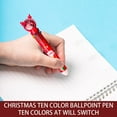 thumbnail image 3 of Stylos à Bille Thème de Noël 10 Couleurs, Stylo à Bille Rétractable Multicolore, Marqueur Multifonction Mignon, 3 of 7